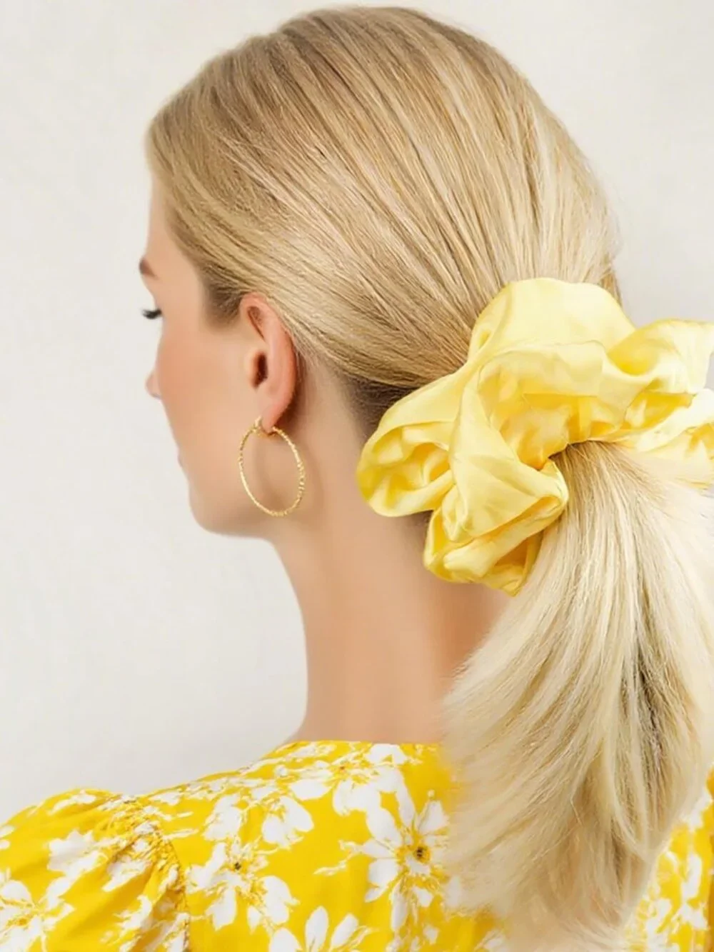 Oversized Satin Scrunchies for Women - 2 Pack Extra Large Hair Ties Accessories,